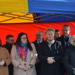 Uroczyste otwarcie mostu przez rzekę Wisłok w Krościenku Wyżnym