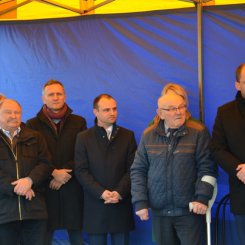 Uroczyste otwarcie mostu przez rzekę Wisłok w Krościenku Wyżnym