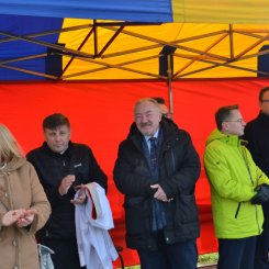 Uroczyste otwarcie mostu przez rzekę Wisłok w Krościenku Wyżnym