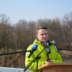 Uroczyste otwarcie mostu przez rzekę Wisłok w Krościenku Wyżnym
