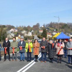 Uroczyste otwarcie mostu przez rzekę Wisłok w Krościenku Wyżnym